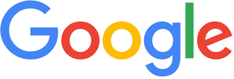 Le logo Google, avec le mot Google dans une police sans empattement, avec des couleurs bleu, rouge, jaune et vert sur un fond transparent.